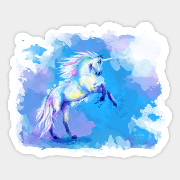 Unicorn Dream - fantasy animal Sticker by Flo Art Studio